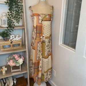 🆕Zara cross back ruffle straps midi dress